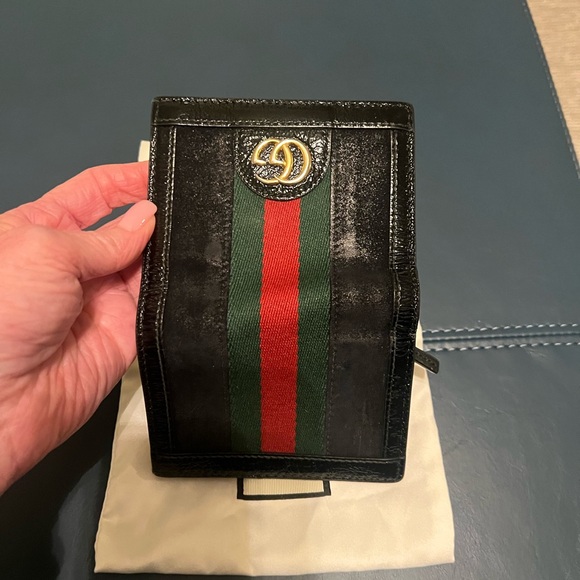 AUTHENTIC GUCCI OPHIDIA CARD WALLET BLK. - Picture 4 of 14